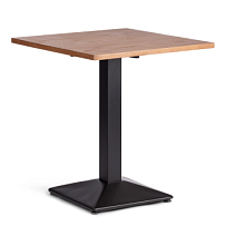 Стол RAGNAROK, дерево вяз/железная опора, 70х70х76 см, груша №3/черная опора