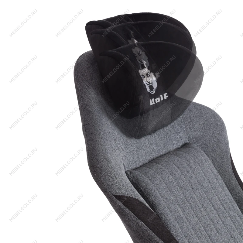 Компьютерное кресло iWolf, ткань, черный/серый | изображение 13