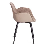 Кресло VALENTINO (mod. PC45-2)/1 шт. в упаковке, металл/экокожа/ткань, 55 х 58 х 81 см, Brown (коричневый)/чёрный | изображение 1