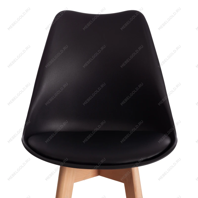 Стул барный TULIP BAR (mod. C1014H-1)/1 шт. в упаковке, пластик/дерево, 42 х 47,5 х 104 см, Black (Черный) 3010/ натуральный | изображение 5