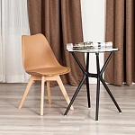 Стул TULIP (mod. 73-1), дерево/пластик/экокожа, 47,5x55x80 см, Бежевый (Latte) | изображение 8