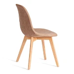 Стул CINDY SOFT (mod. C1021F1-1), фактурный велюр/дерево бук, 55 х 48 х 83 см, Бежевый LY1701-4 / натуральный | изображение 2