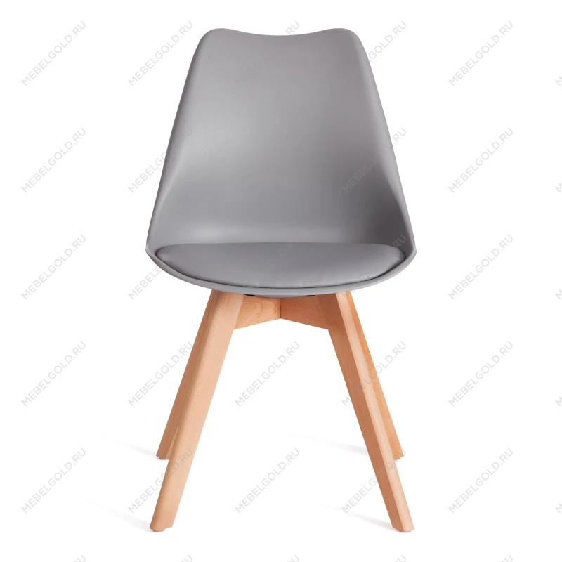 Стул TULIP (mod. 73-1), дерево/пластик/экокожа, 47,5x55x80 см, Серый (Grey) | изображение 4