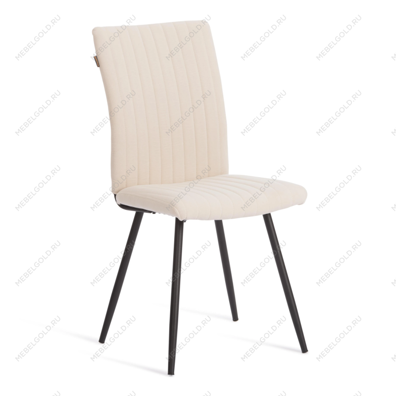 Стул обеденный Monte Carlo, флок, молочный/черный, 4, 50х55х93