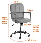 Кресло ALPHA, иск. кожа, Brown (коричневый) | изображение 13