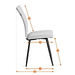 Стул обеденный Monte Carlo, TREND, экокожа, черная, 49х51х93 см | изображение 18