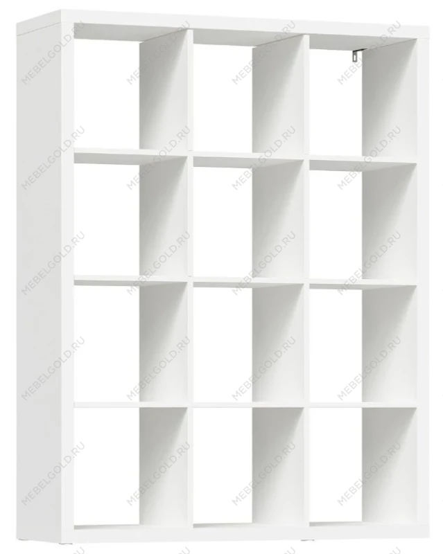 КАЛЛАКС / ФОРА Стеллаж ИКЕА / IKEA 12, широкий стеллаж с открытыми ячейками, тамбурат, цвет белый