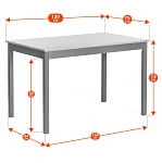 Обеденный комплект Соната (стол + 4 стула)/Sonata dining set, массив сосны, стол: 120х75х73см  стул :41х50х95см, антик /графит | изображение 8