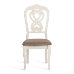 Стул -Андромеда/Andromeda, дерево гевея, 47х55,5х107 см, Ivory white, ткань коричневая S168-7 | изображение 4