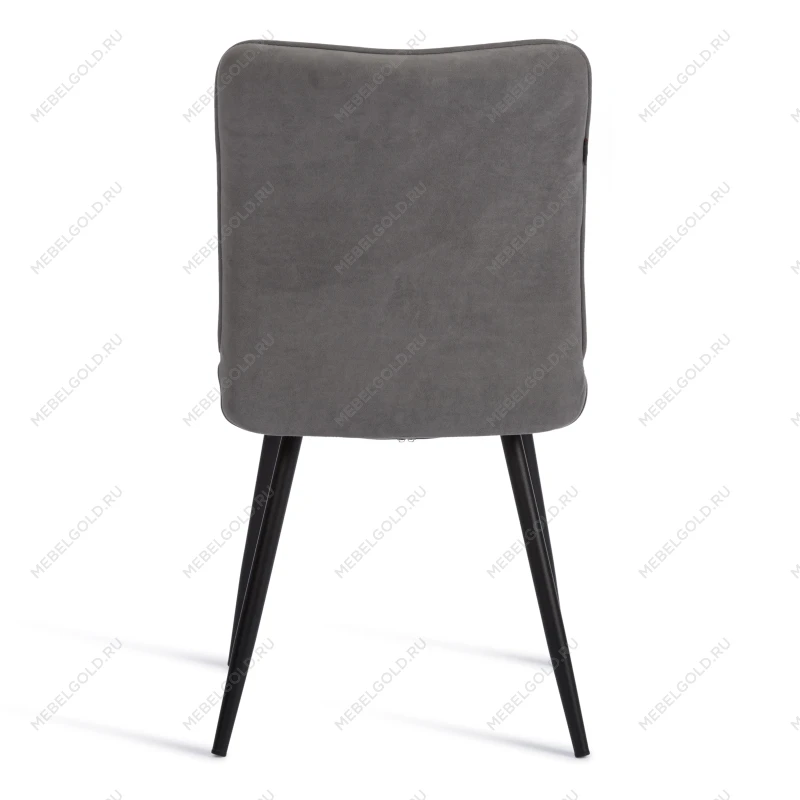 Стул обеденный Bari, флок, серый/черный, 29, 46х55х89 | изображение 3