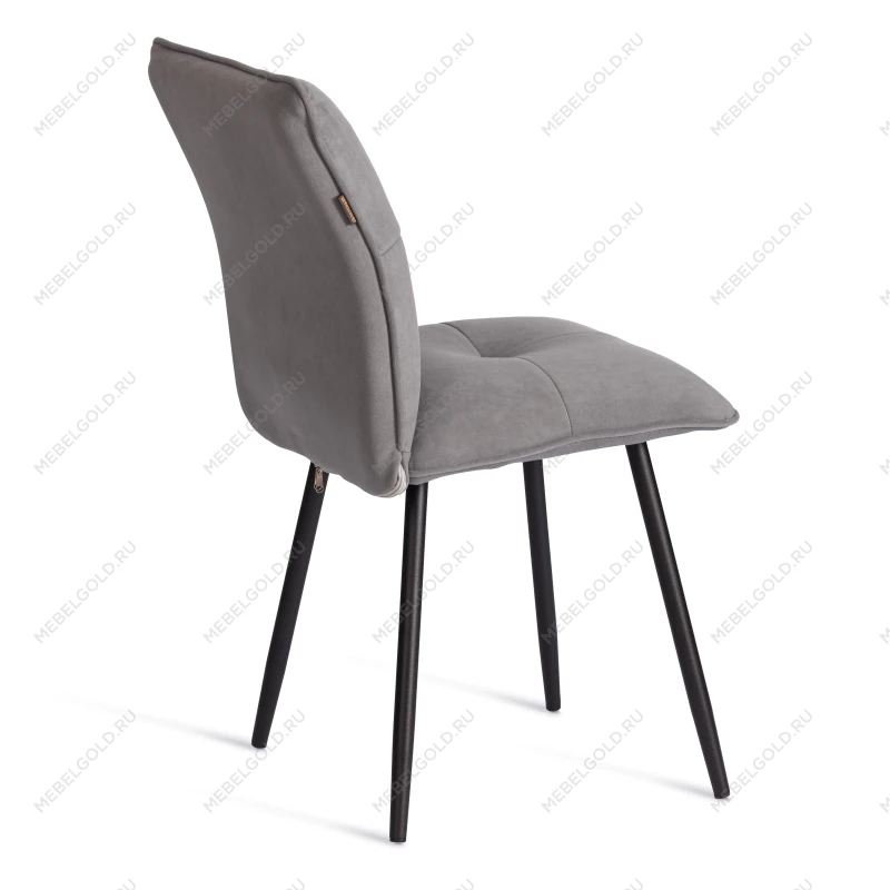 Стул обеденный Sweet, флок, серый/черный, 29, 46х55х88 | изображение 2