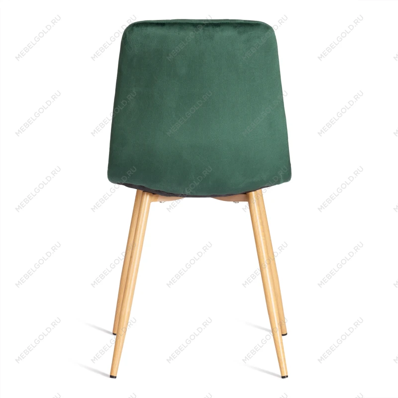 Стул CHILLY (mod. 7094-1), вельвет/металл, 44,5х52,5х86 см, dark green (темно-зеленый) HLR57 / натуральный | изображение 3