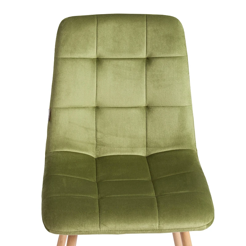 Стул CHILLY (mod. JSC-220), Велюр/металл, 44,5х52,5х88 см, Green (зеленый) HLR54 / натуральный | изображение 6