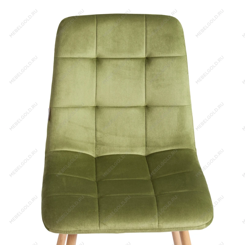 Стул CHILLY (mod. JSC-220), Велюр/металл, 44,5х52,5х88 см, Green (зеленый) HLR54 / натуральный | изображение 6