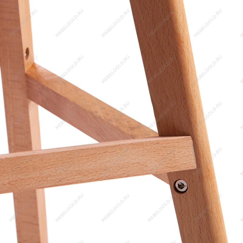 Стул барный TULIP BAR (mod. C1014H-1)/1 шт. в упаковке, пластик/дерево, 42 х 47,5 х 104 см, Black (Черный) 3010/ натуральный | изображение 8