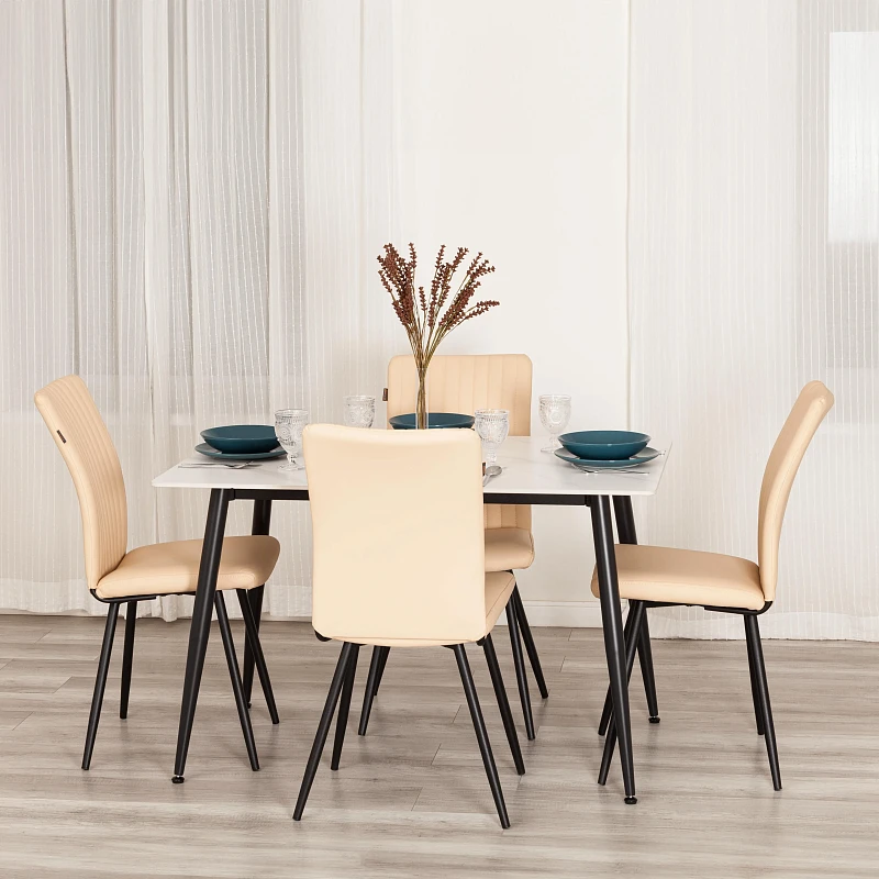 Стул обеденный Monte Carlo, TREND, экокожа, бежевая, 49х51х93 см | изображение 10