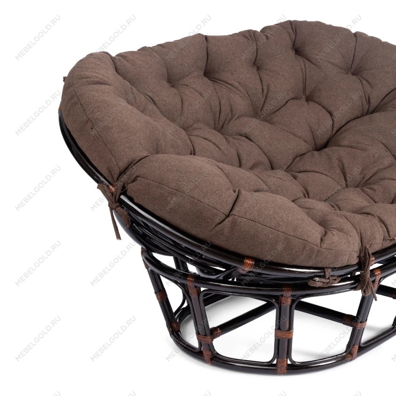 Диван MAMASAN/МАМАСАН 23/02 W/с подушкой, подушка 182х119 см, 169х102х80 см, Antique brown (античный черно-коричневый), ткань, коричневый, 3М7 | изображение 5