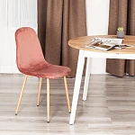 Стул BREEZE (mod. JSC-58), Велюр/металл, 44 х 53 х 86 см, Coral (коралловый) HLR44 / натуральный | изображение 9