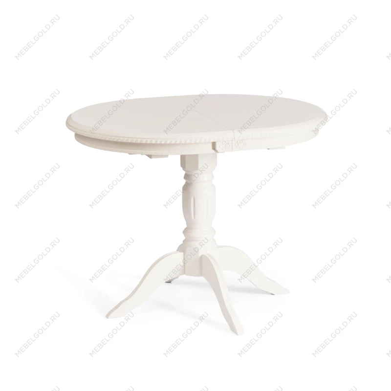 Стол STEFANO, бук, мдф, 100+30x80x77см, Ivory white | изображение 3