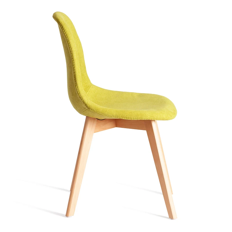 Стул CINDY SOFT (mod. C1021F1-1), фактурный велюр/дерево бук, 55 х 48 х 83 см, Светло-зеленый LY1701-8 / натуральный | изображение 1