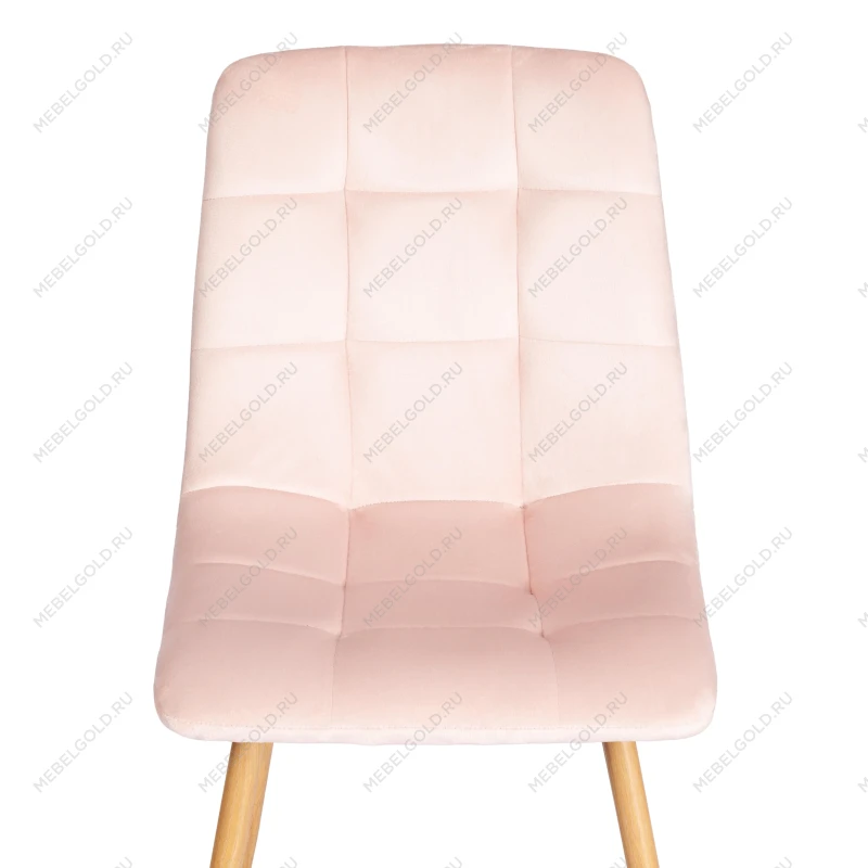 Стул CHILLY (mod. 7094-1)/1 шт. в упаковке, вельвет/металл, 44,5х52,5х86 см, pink (розовый) HLR39 / натуральный | изображение 5