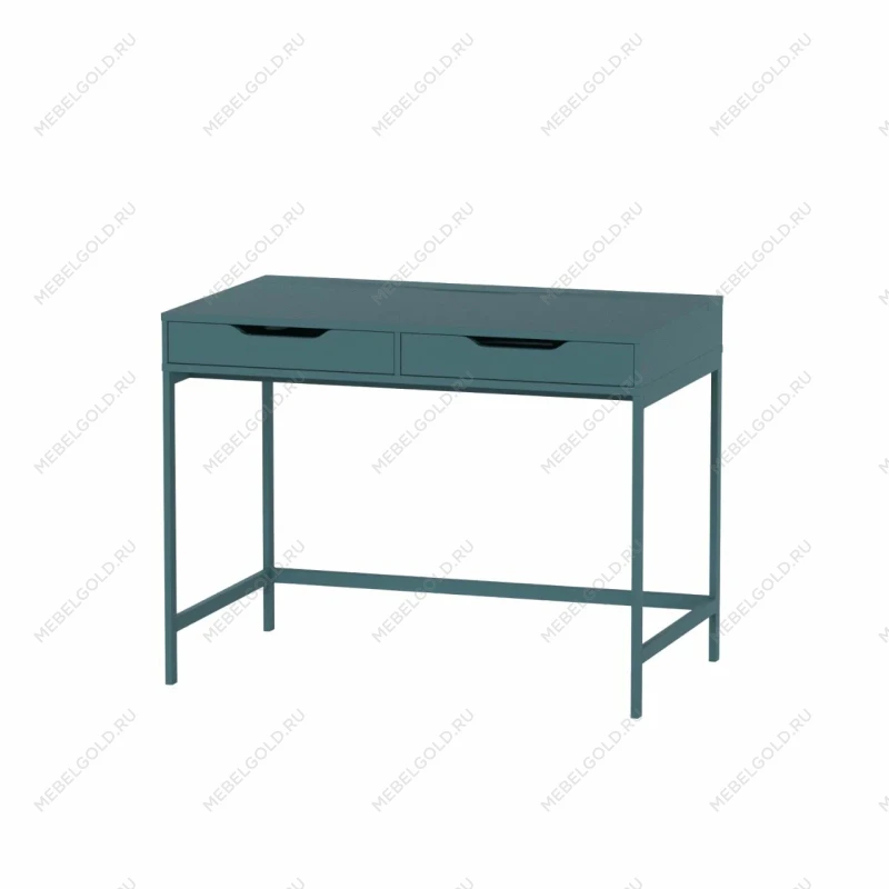 Стол письменный на металлических ножках Ингар Д 100x48x76, серо-бирюзовый/черный | изображение 2