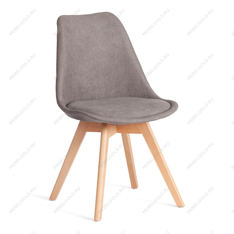Стул TULIP SOFT (mod. 053V), дерево/пластик/ткань, 49,5 x 54,5 x 84 см, Серый (Grey) LY1701-26