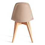 Стул CINDY SOFT (mod. C1021F1-1), велюр/дерево бук, 55 х 48 х 83 см, коричневый HLR12 / натуральный | изображение 3