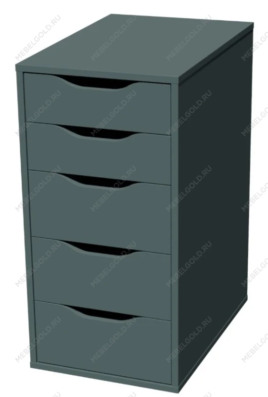 ИНГАР 5 комод ИКЕА / IKEA 36x71x53, серо-бирюзовый