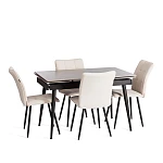 Стул обеденный Bari, LT, велюр, молочный/черный, 4, 41х55х89 см | изображение 9