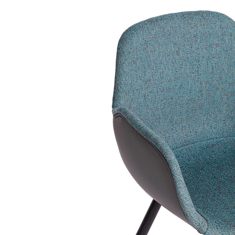 Кресло VALENTINO (mod. PC45-2)/1 шт. в упаковке, металл/экокожа/ткань, 55 х 58 х 81 см, Turquoise (бирюзовый)/Grey (серый)/чёрный | изображение 7