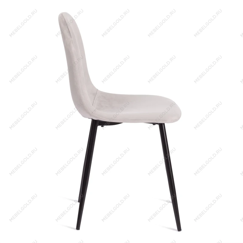 Стул BREEZE (mod. 4724), Велюр/металл, 44 х 53 х 87 см, Light grey (светло-серый) HLR14 / черный | изображение 2