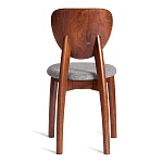 Стул DIAMANTE мягкое сидение, бук, 42x42x85см, коричневый, ткань wool dimgrey, серый | изображение 3