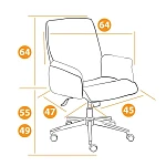 Кресло YORK, флок, синий, 32 | изображение 13