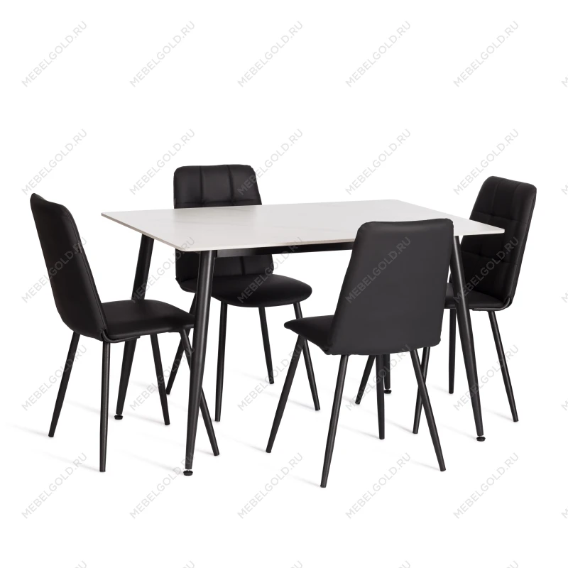 Стул обеденный Asti, TREND, экокожа, черная, 47х54х86 см | изображение 9