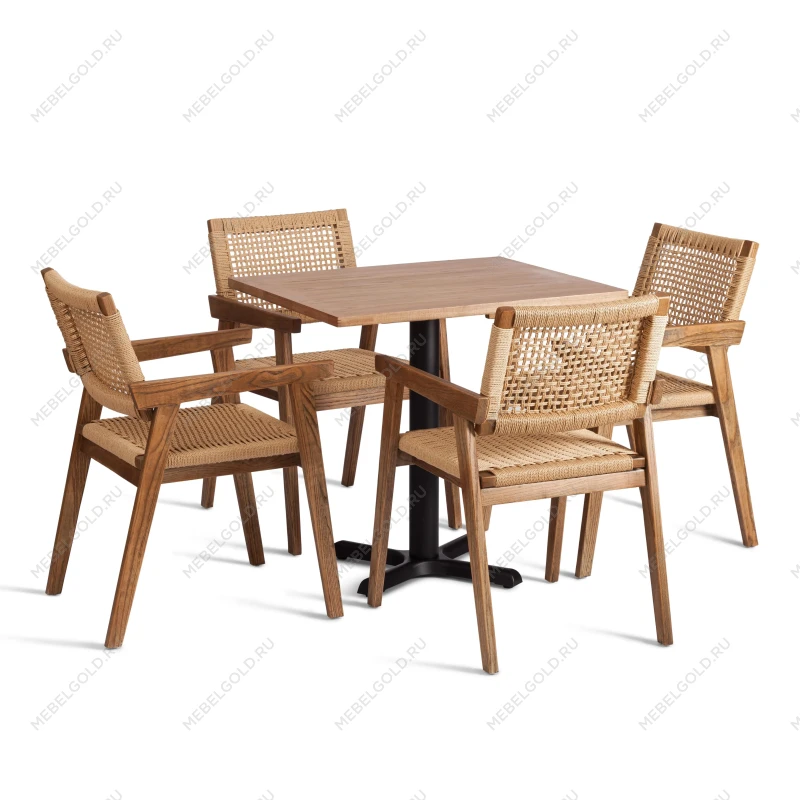 Стул VANHEIM, дерево вяз/бечевка, Груша (№3), 46х45х83 см | изображение 5