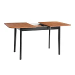 Стол Соната Люкс раздвижной/Sonata Lux extension table, массив сосны, антик/чёрный, 120-(150)х75х75 см | изображение 1