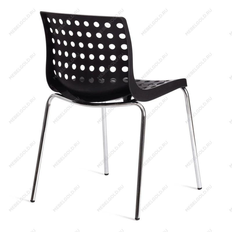 Стул SKALBERG (mod. C-084-A), металл/пластик, 46 х 56 х 79 см, Black (черный) / Chrome (хром) | изображение 2