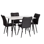 Стул обеденный Bari, LT, экокожа, черная, 41х55х89 см | изображение 5