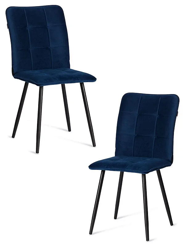 Стул обеденный Bari, LT, велюр, Blue (синий), 41х55х89 см