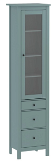 САГА шкаф с витриной 50 темно-бирюзовый