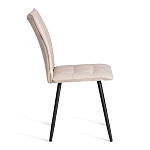 Стул обеденный Bari, LT, флок, бежевый/черный, 7, 41х55х89 см | изображение 1