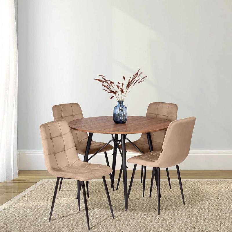 Стул CHILLY (mod. JSC-220), Велюр/металл, 44,5х52,5х88 см, Beige (бежевый) HLR8 / черный | изображение 10