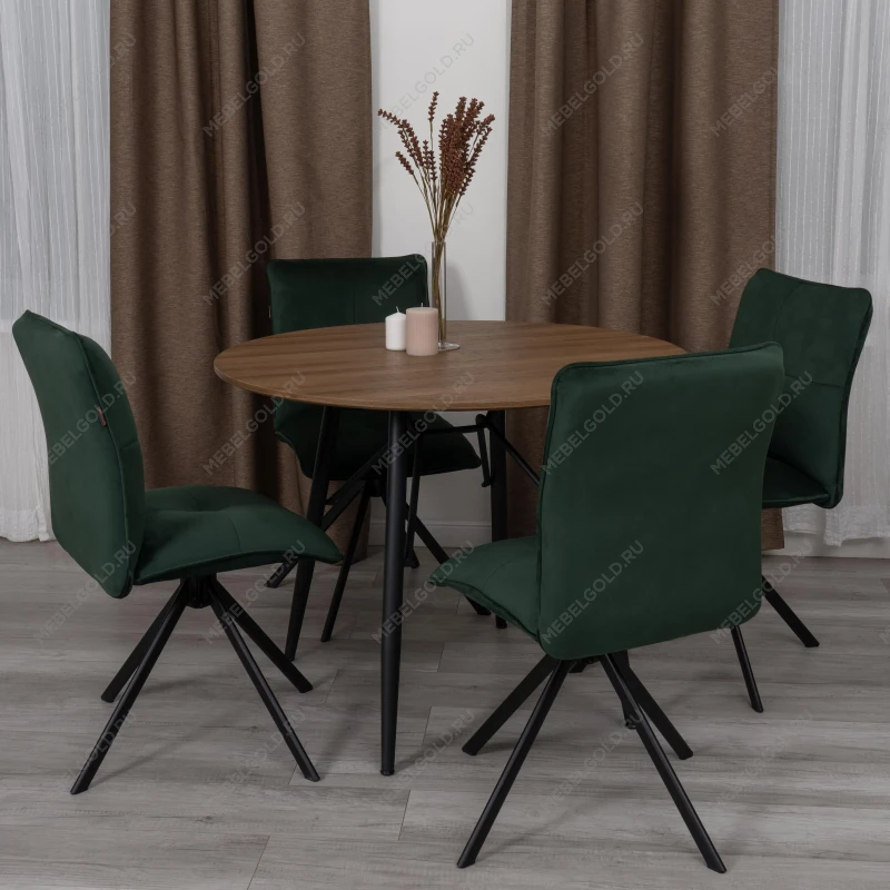 Стул обеденный Sweet, поворотный механизм 360, велюр, Deep Forest (изумруд) | изображение 8
