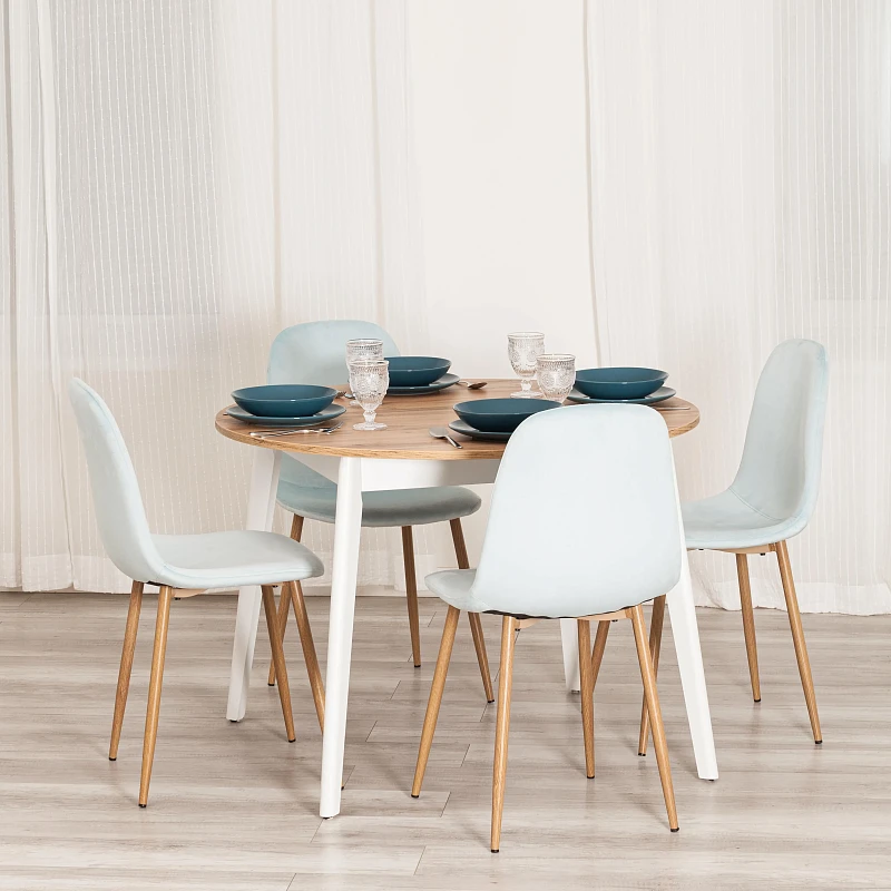 Стул BREEZE (mod. 4724), Велюр/металл, 44 х 53 х 87 см, Aquamarine (аквамарин) HLR16 / натуральный | изображение 11