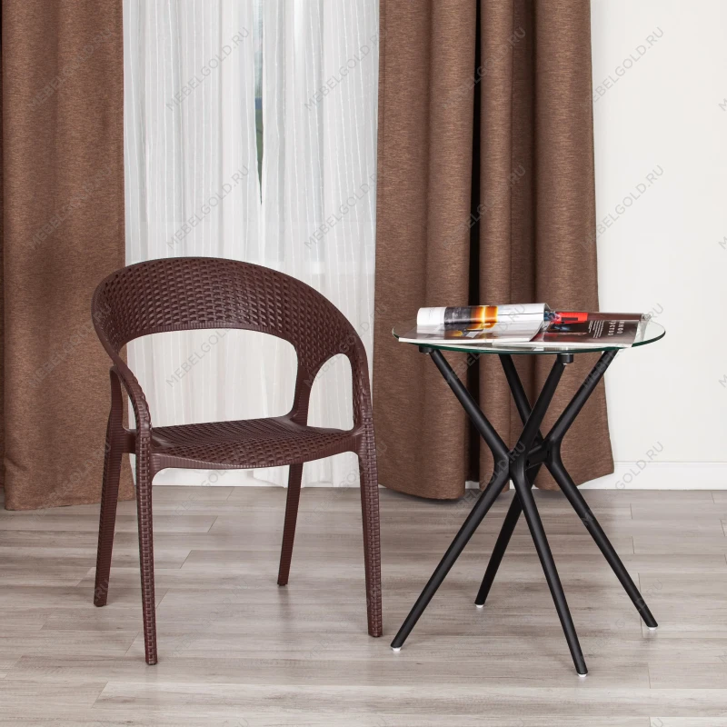 Кресло TINTO (mod. PC59)/1 шт. в упаковке, пластик,  60 х 63 х 83 см, Brown (коричневый) 14 | изображение 8