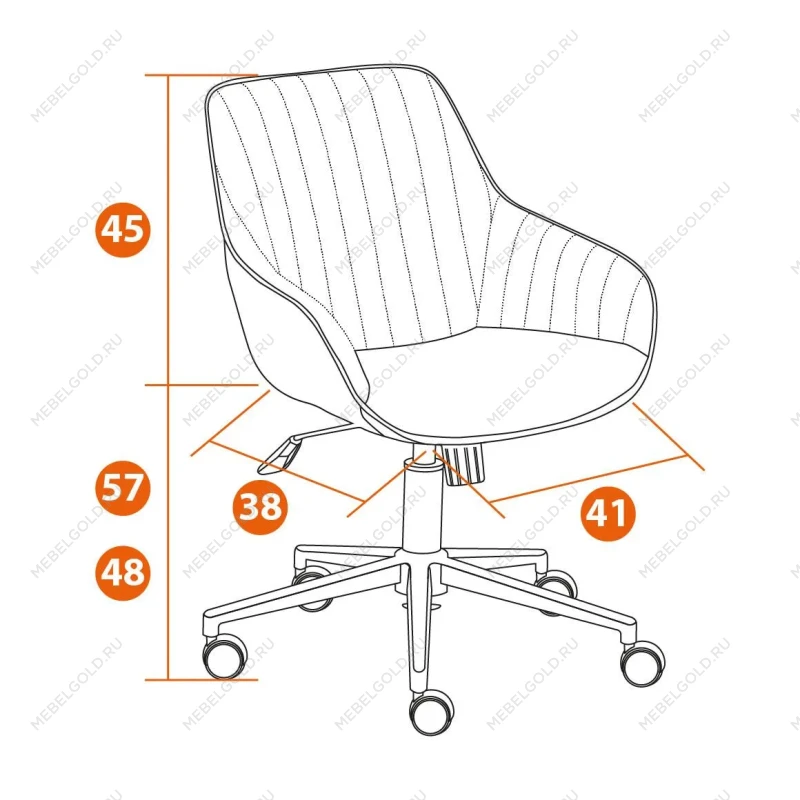 Кресло DUBLIN, велюр Clermon, горчичный, 170 | изображение 13