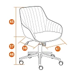 Кресло DUBLIN, велюр Clermon, горчичный, 170 | изображение 13