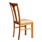 Стул - Гермес/Hermes, дерево гевея, 43х49х94см, Espresso, ткань бежевая (S178-4) | изображение 2