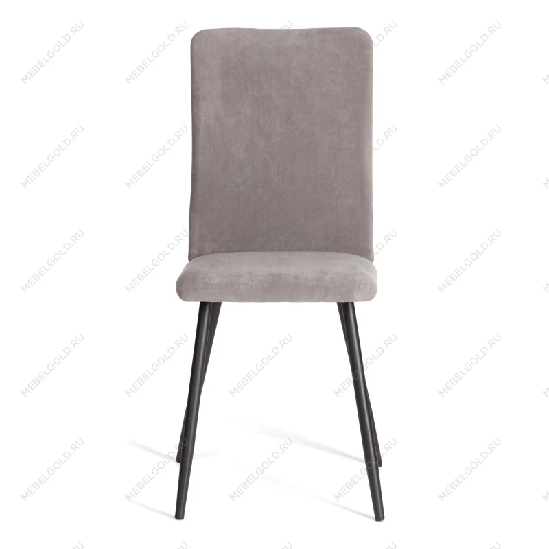 Стул обеденный La Rousse, NEW, велюр, серый/чёрный, 29, 45х55х93 см | изображение 4